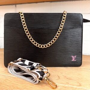 Louis Vuitton Authenticated Epi Homme Clutch / Crossbody Bag